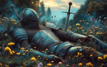 Wallpaper Warrior Armor Sword Fantasy Resting