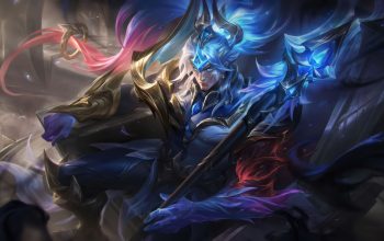 Wallpaper Xin Zhao Dawnbringer Skin LoL WR Splash Art