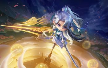 Wallpaper Yone White Snake Chibi TFT