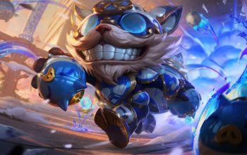 Wallpaper Ziggs Porcelain Skin LoL WR Splash Art