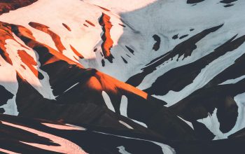 Wallpaper Snow-Capped Mountain During Golden Hour