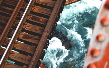 Wallpaper River Under Wooden Frame During Daytime