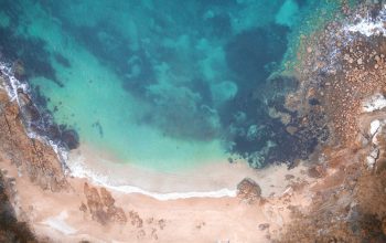 Wallpaper Aerial Photo of Beach