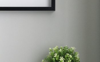Wallpaper Green Indoor Plants Near Ceramic Rabbit Figurine