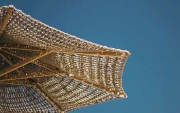 Wallpaper Several Brown Parasols