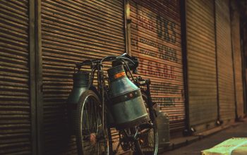 Wallpaper Gray Steel Milk Can