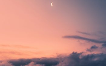 Wallpaper Black and White Clouds During Sunset