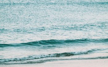Wallpaper Blue Sea Waves During Daytime