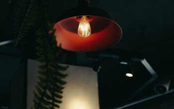 Wallpaper Orange Pendant Lamp Nighttime