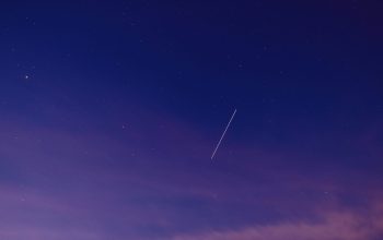 Wallpaper Blue Sky with Stars at Night