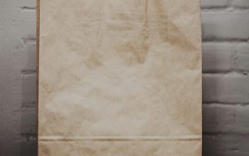 Wallpaper Brown Paper Bag on White Textile