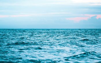 Wallpaper Blue Ocean Water Under Blue Sky