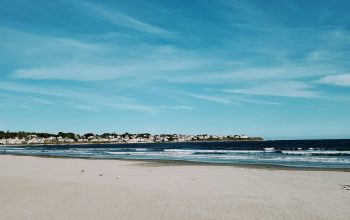 Wallpaper Blue Sky Over Beach