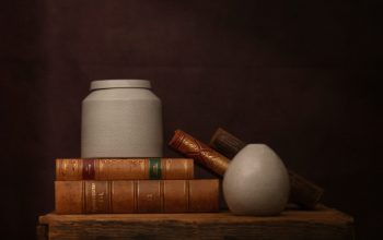 Wallpaper White Pillar Candle on Brown Wooden Table