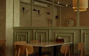 Wallpaper A Dining Room with a Table and Chairs