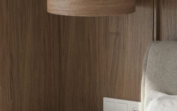 Wallpaper A Bed with a Lamp and a Book