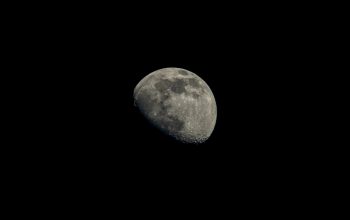 Wallpaper A Distant Full Moon