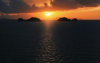Wallpaper Sunset Over Water