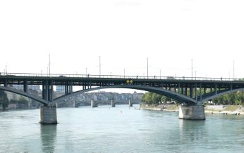 Wallpaper A Bridge Over a River