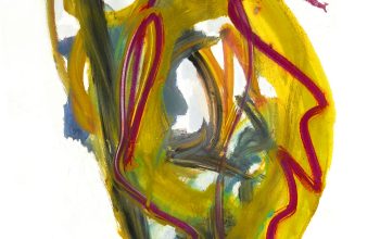 Wallpaper A Painting of a Yellow and Red Object