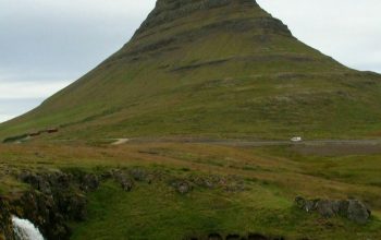 Wallpaper A Mountain with a Stream