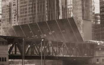 Wallpaper A Black and White Bridge