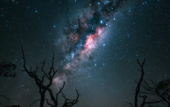 Wallpaper The Milky Way Stretches Across the Night Sky