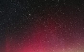 Wallpaper Aurora Borealis Illuminates a Starry Night Sky