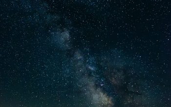 Wallpaper The Milky Way Shines Brightly in the Starry Sky