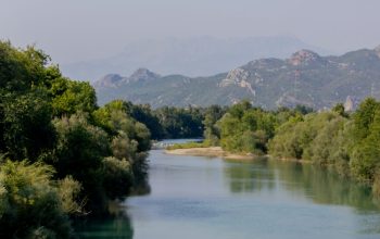Wallpaper A River Winds Through Lush Green Trees and Mountains